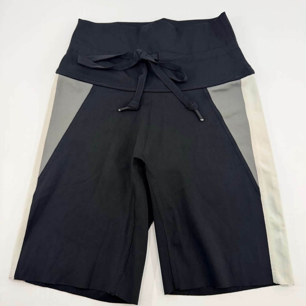 Offline by Aerie Goals 7" Inseam Black Bike Shorts Side Stripe Women's size S